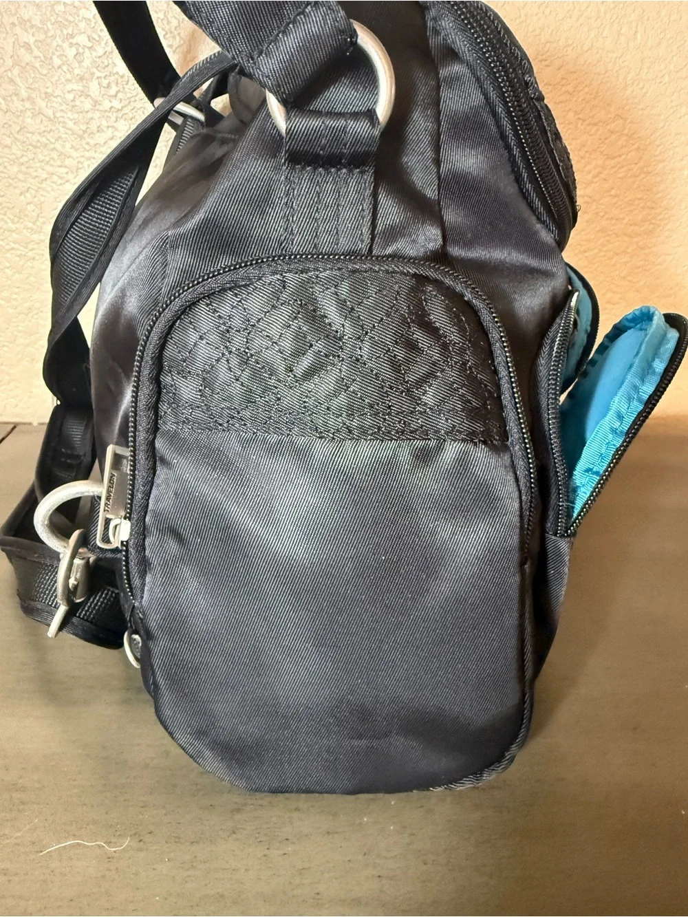 Travelon Anti-Theft Convertible Backpack Black Travel Purse RFID Organizer